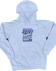 THE DRIVE SKATE SHOP QUATTRO HOOD HEATHER GREY/NAVY - The Drive Skateboard Shop