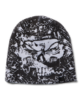 HUF MIA Skull black beanie with embroidered skull design and folded cuff