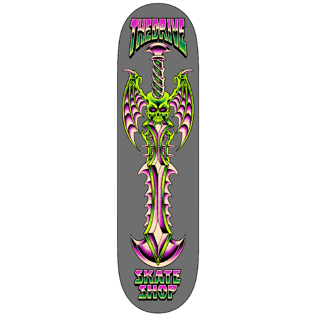 THE DRIVE SKATE SHOP DREADBOUND SWORD DECK (8