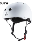 TRIPLE 8 YOUTH LIL 8 DUAL CERTIFIED HELMET W/EPS WHITE GLOSS - The Drive Skateboard Shop