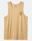 BRIXTON PALM JAGUAR TANK TOP OAT MILK - The Drive Skateshop