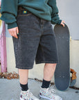 THEORIES PLAZA SHORTS WASHED BLACK - The Drive Skateshop