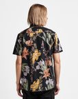 ROARK JOURNEY WOVEN T-SHIRT - BLACK FAR EAST FLORA - The Drive Skateshop