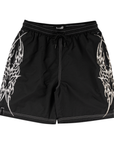 WELCOME HORDE CONTRAST STITCH NYLON SHORT BLACK