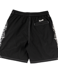 WELCOME HORDE CONTRAST STITCH NYLON SHORT BLACK