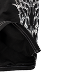 WELCOME HORDE CONTRAST STITCH NYLON SHORT BLACK