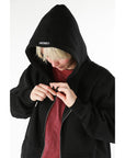 THEORIES SCRIBBLE SPORT ZIP HOOD BLACK
