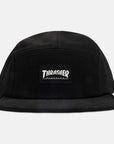 THRASHER BLACK 5 PANEL CAP BLACK - The Drive Skateboard Shop