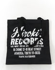 TRAFFIC SKATEBOARDS TOTE BAG "HIROKI'S RECORDS" BLACK - The Drive Skateboard Shop