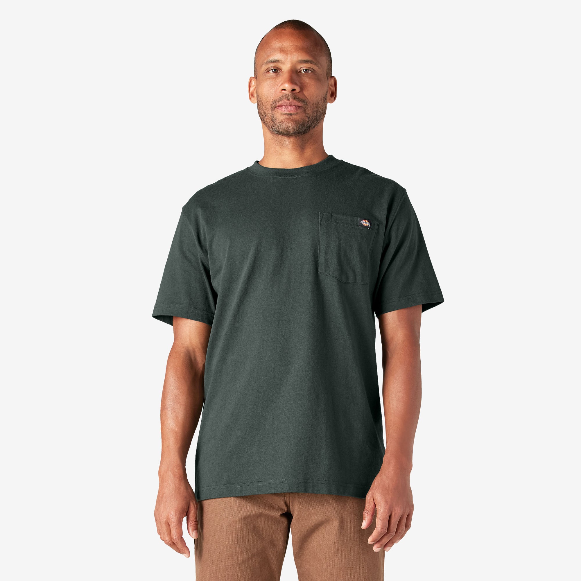 DICKIES S/S HEAVYWEIGHT POCKET TEE HUNTER GREEN
