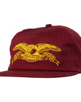 ANTIHERO BASIC EAGLE SNAPBACK WINE/GOLD