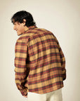 BRIXTON BOWERY FLANNEL CURRY/WASHED BLACK/CRIMSON - The Drive Skateboard Shop