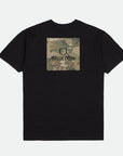 BRIXTON ALPHA SQUARE TEE BLACK/LEAF CAMO - The Drive Skateshop