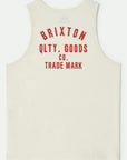 BRIXTON WOODBURN TANK TOP OFF WHITE/CRIMSON