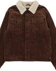 BRIXTON CABLE LINED TRUCKER JACKET PINECONE BROWN