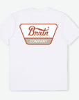 BRIXTON LINWOOD TEE WHITE/BURNT RED/BEIGE - The Drive Skateshop