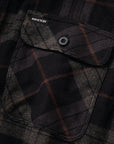 BRIXTON BOWERY L/S FLANNEL BLACK/CHARCOAL - The Drive Skateshop