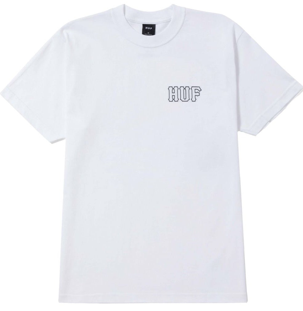 Huf white t shirt best sale