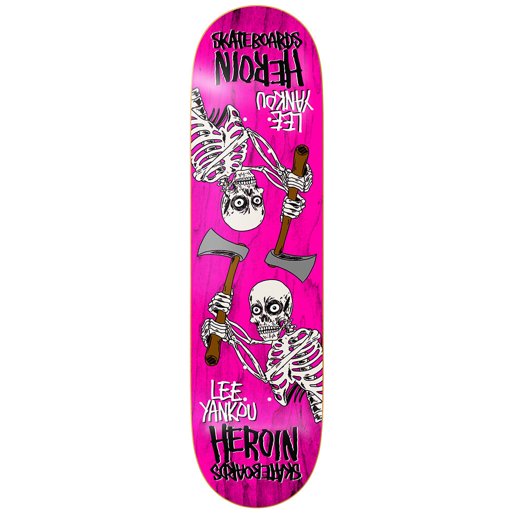 HEROIN DECK LEE YANKOU AXE SKELETONS SYMMETRIC TWIN SHAPE (8.25
