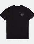 BRIXTON CREST 2 TEE BLACK/MINERAL GREY/WHITE - The Drive Skateshop