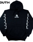 SKULL SKATES YOUTH HOOD BLACK