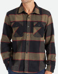 BRIXTON BOWERY L/S FLANNEL HEATHER GREY/CHARCOAL - The Drive Skateshop