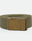 BRIXTON STRETCH WEB BELT OLIVE - The Drive Skateshop