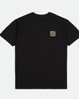 BRIXTON ALPHA SQUARE TEE BLACK/LEAF CAMO - The Drive Skateshop