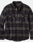 BRIXTON BOWERY L/S FLANNEL BLACK/CHARCOAL - The Drive Skateshop