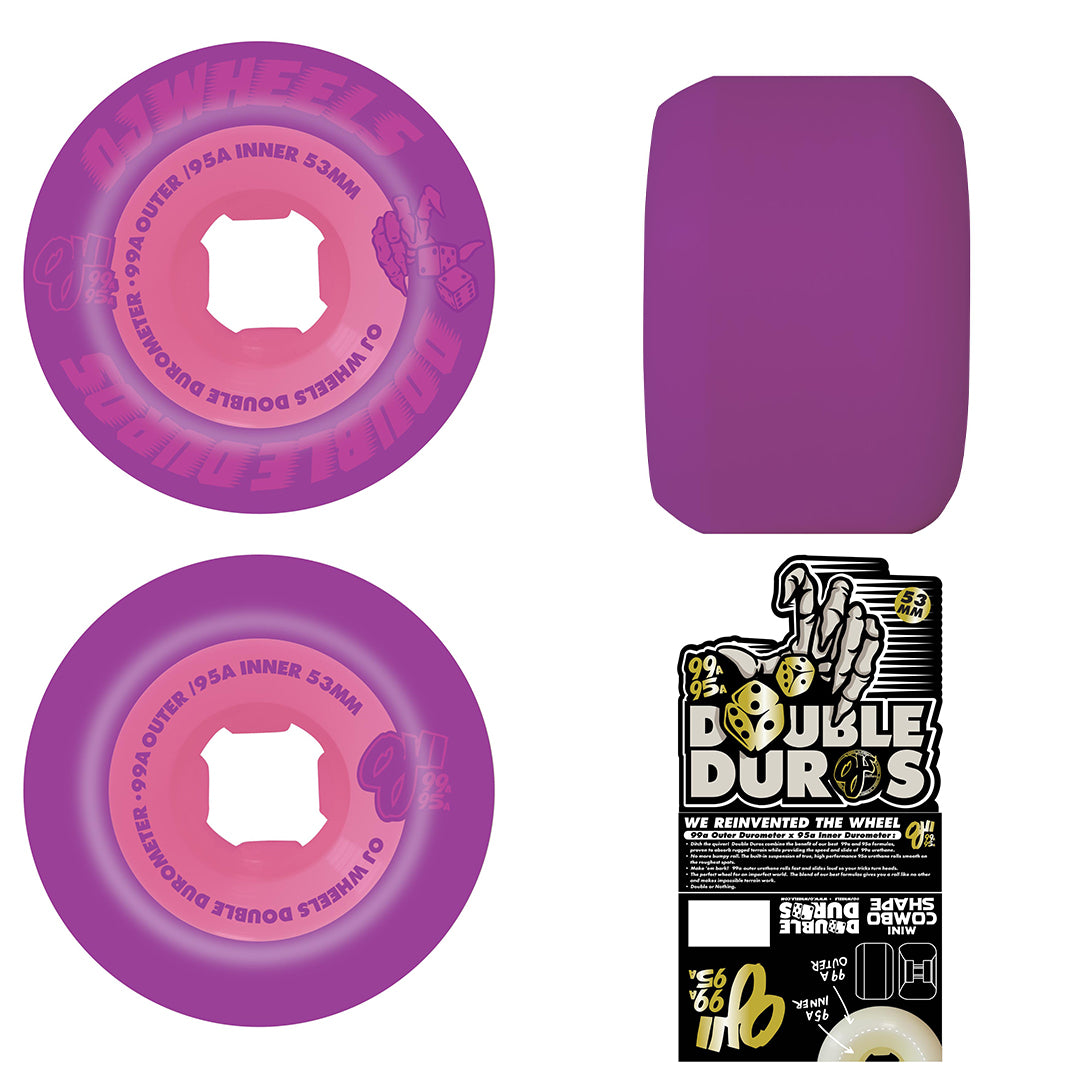 OJ WHEELS DOUBLE DURO PURPLE 99A/95A (53M) – The Drive Skateboard Shop