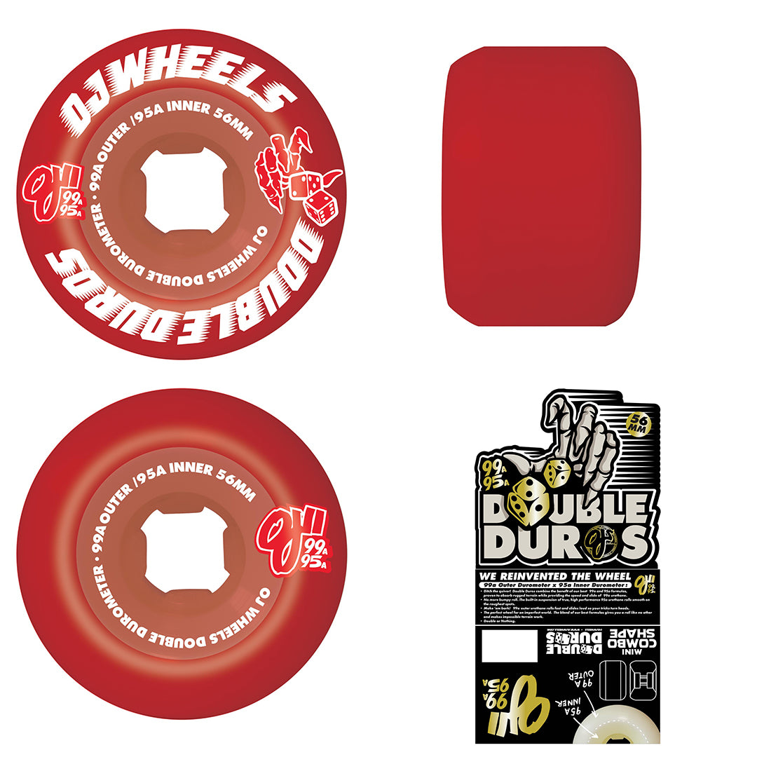 OJ WHEELS DOUBLE DURO RED 99A/95A (56MM) – The Drive