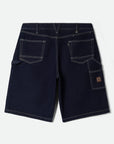 BRIXTON BUILDERS CARPENTER BAGGY SHORT RINSE DENIM - The Drive Skateboard Shop