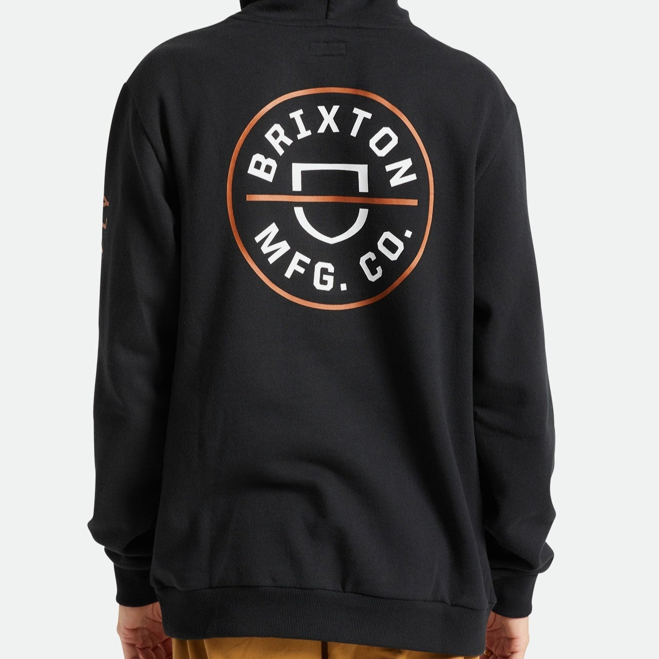 BRIXTON CREST HOOD BLACK/ANTELOPE/WHITE - The Drive Skateshop