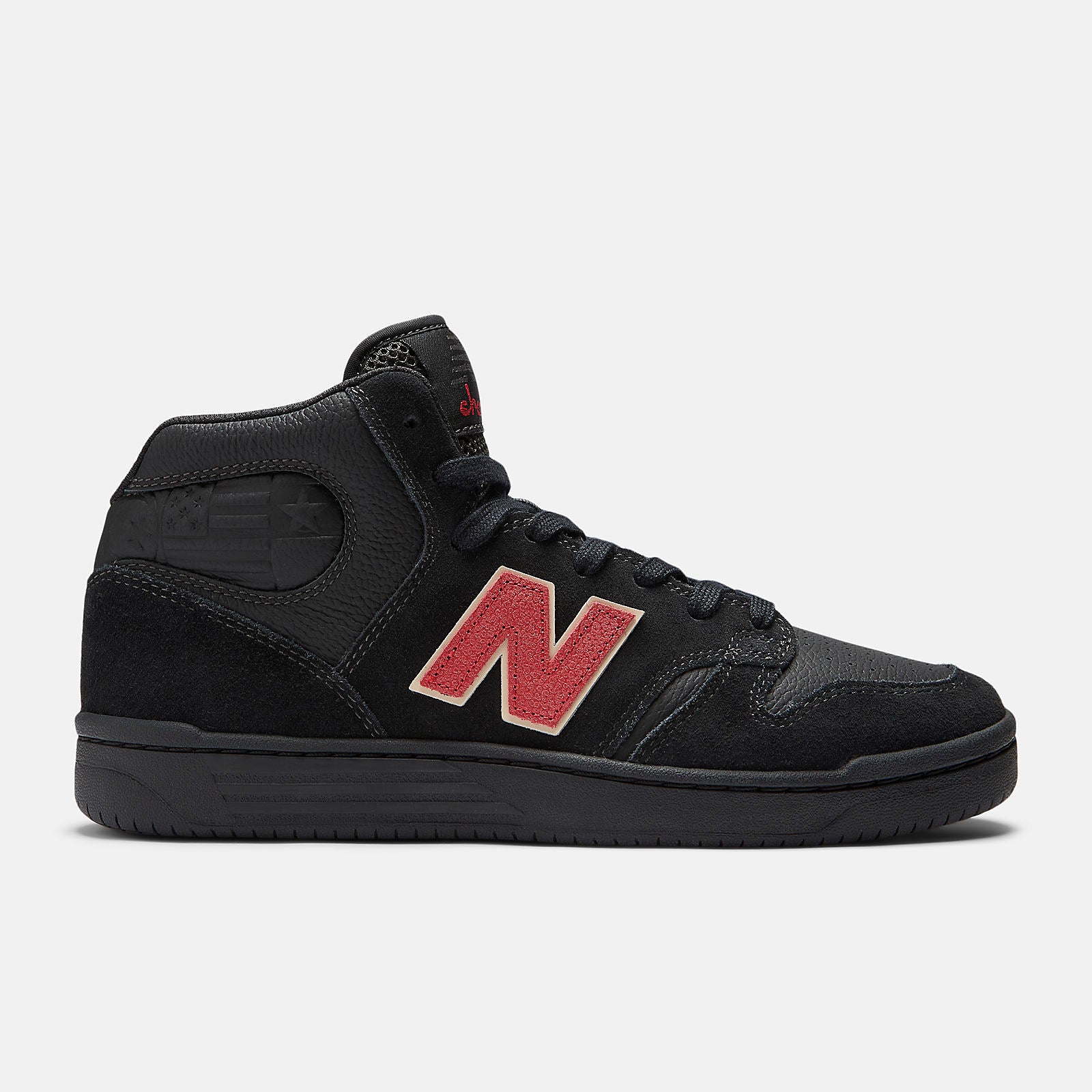 New balance shoes black and red best sale