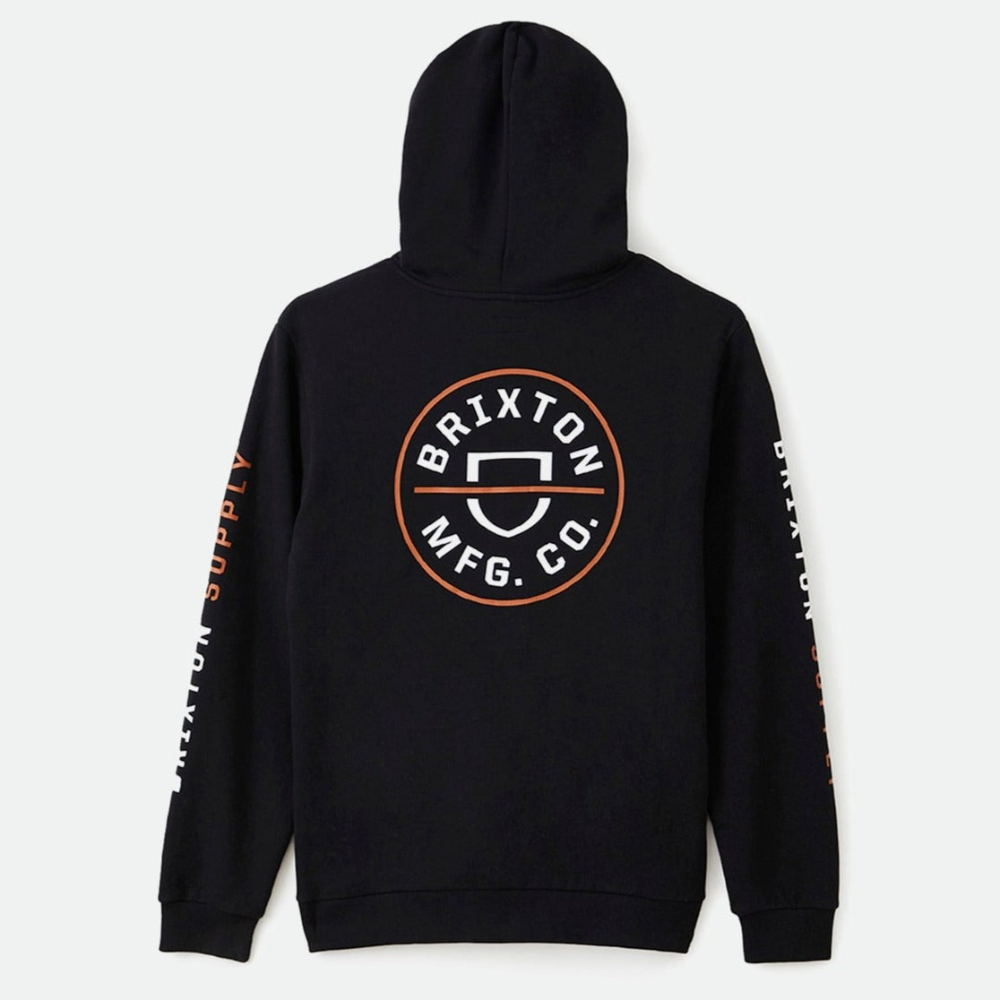 BRIXTON CREST HOOD BLACK/ANTELOPE/WHITE - The Drive Skateshop