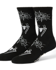 HUF X SPIDERMAN CREW SOCK BLACK