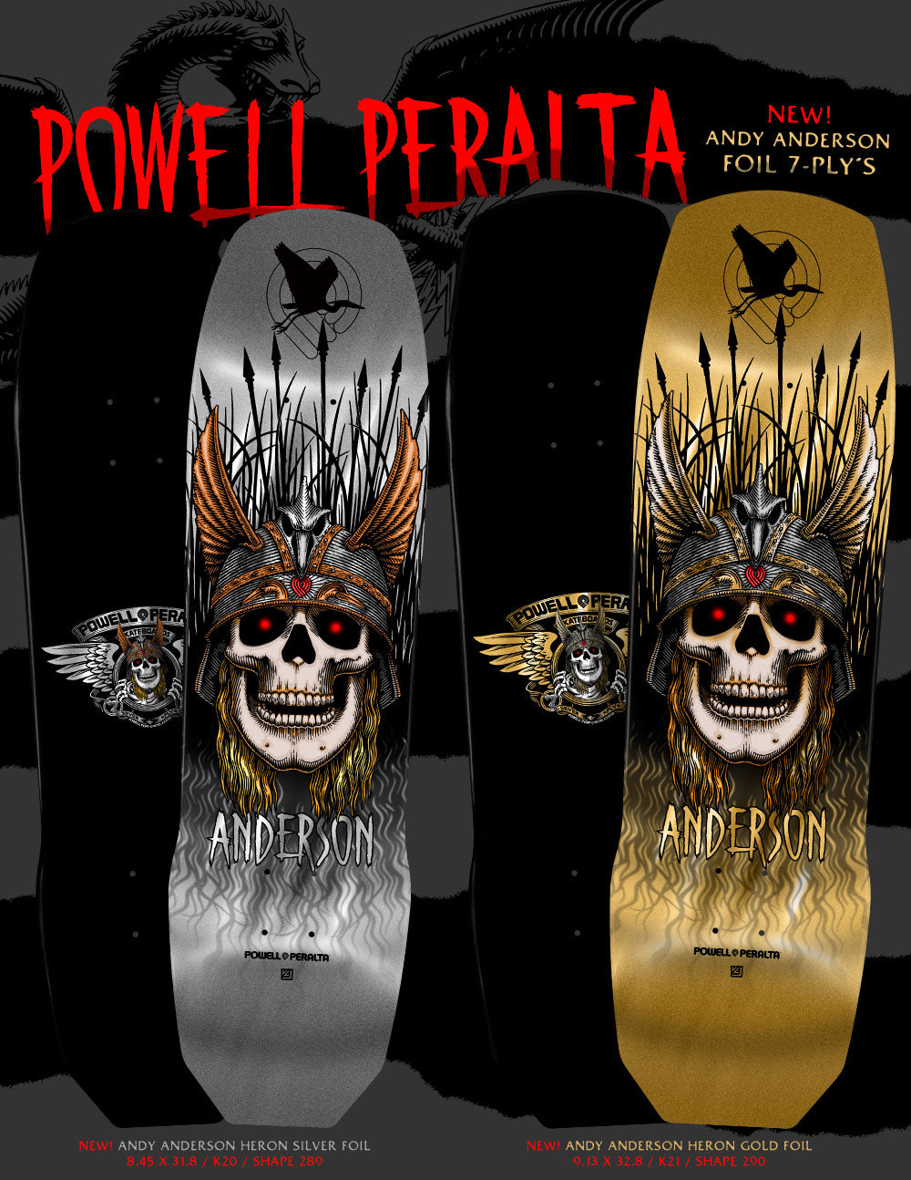 【新品】8.45 Powell Peralta A.Anderson Powell Peralta MAPLE Anderson Heron Rust 8.45