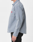 DICKIES HICKORY LONGSLEEVE WORK SHIRT RETRO INDIGO