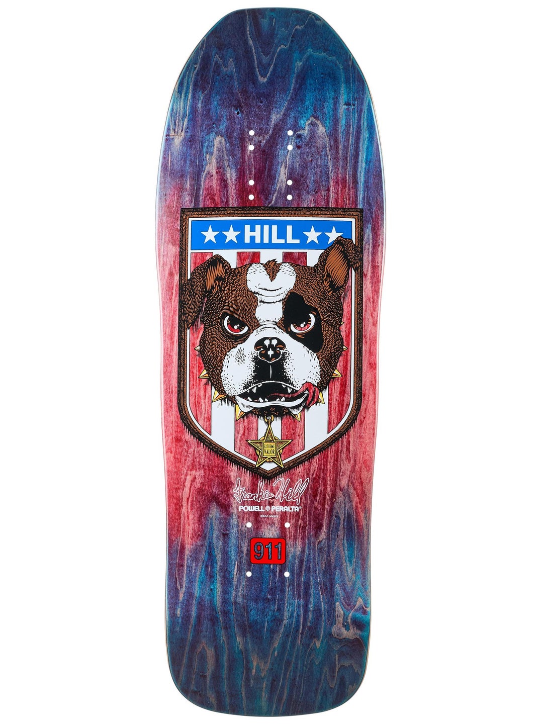POWELL-PERALTA DECK HILL BULLDOG BLUE/RED FADE (10