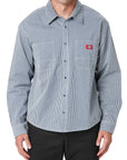 DICKIES HICKORY LONGSLEEVE WORK SHIRT RETRO INDIGO