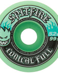 SPITFIRE WHEELS FORMULA FOUR COLOR PACK TEAL CONICAL FULL 99A (52MM)