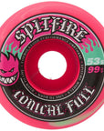 SPITFIRE WHEELS FORMULA FOUR COLOR PACK TEAL/PINK SWIRL CONICAL FULL 99A (53MM)