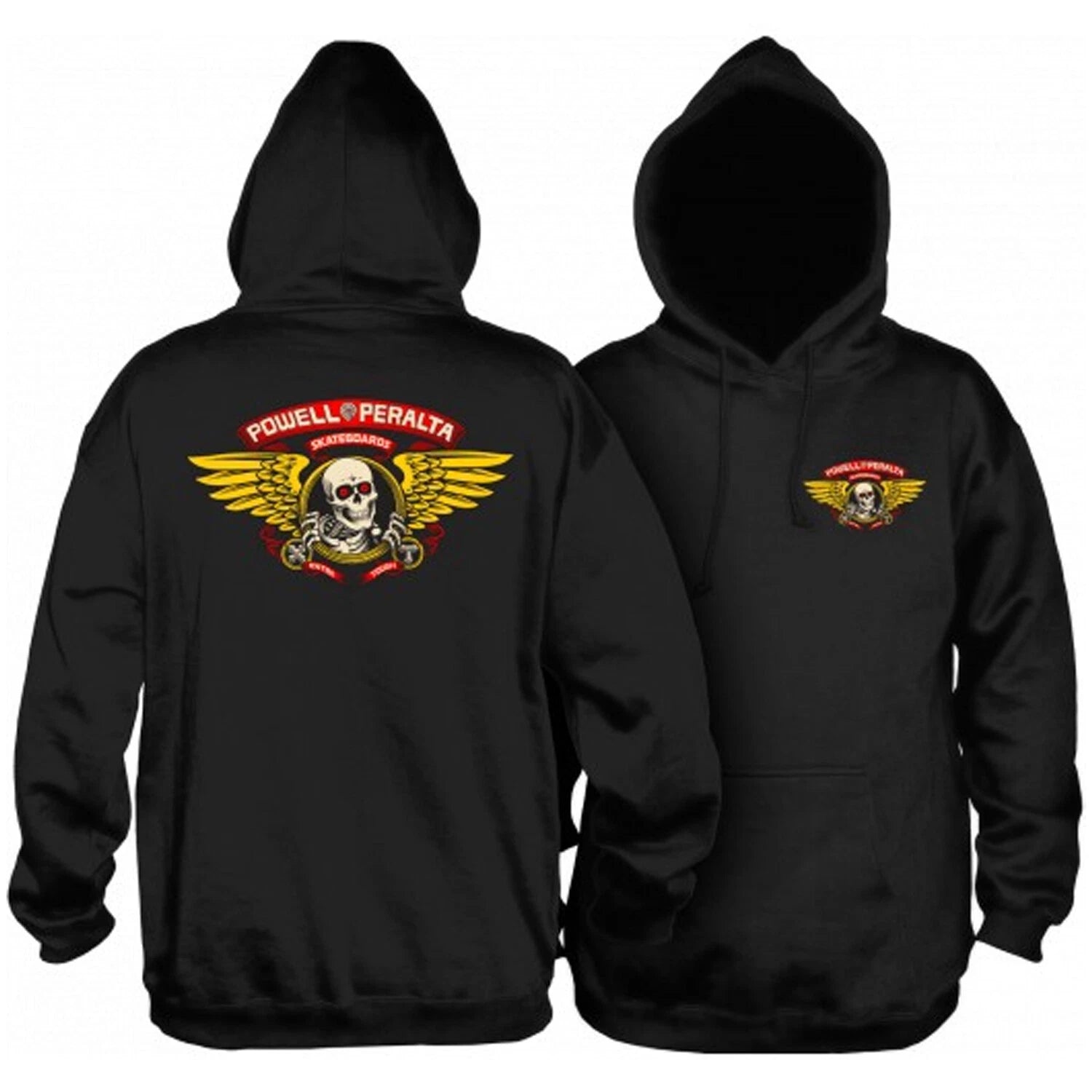 POWELL PERALTA WINGED RIPPER HOOD BLACK - The Drive Skateboard Shop