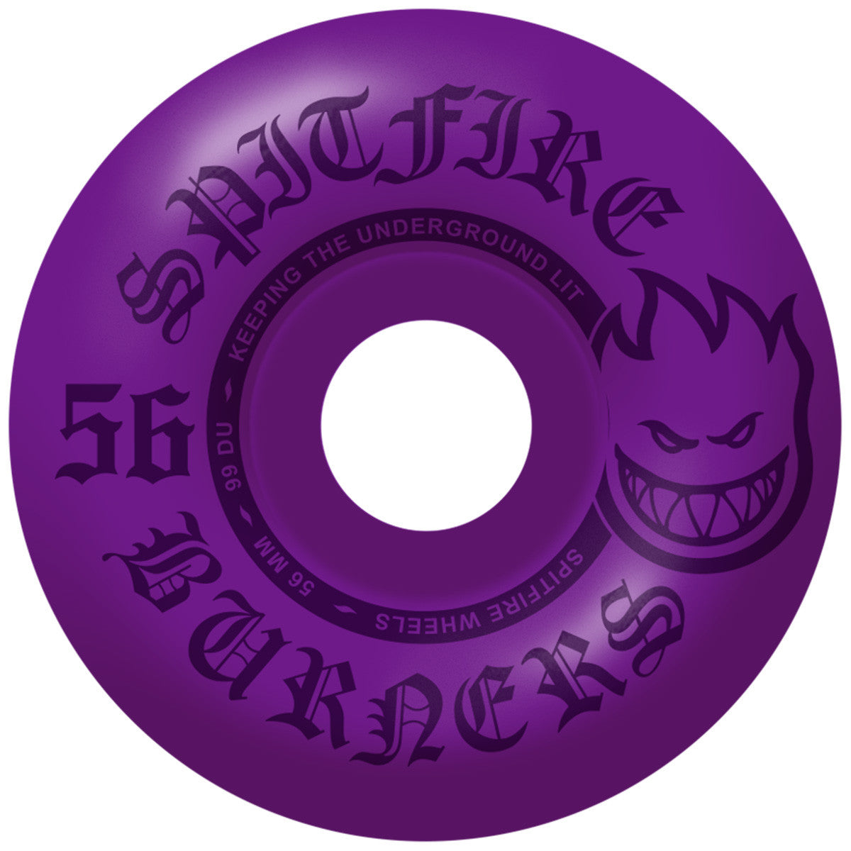SPITFIRE WHEELS CLASSIC BURNER PURPLE 99A (56MM) - The Drive Skateboard Shop