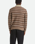 BRIXTON MIDNIGHT CREW SWEATER MULTI NEUTRAL STRIPE