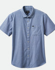 CHARTER OXFORD S/S WVN - LIGHT BLUE CHAMBRAY - The Drive Skateshop