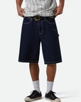 BRIXTON BUILDERS CARPENTER BAGGY SHORT RINSE DENIM - The Drive Skateboard Shop