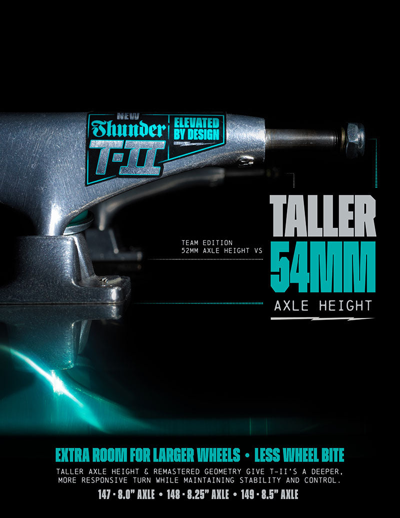 THUNDER TRUCKS T2 POLISHED SILVER – The Drive Skateboard Shop