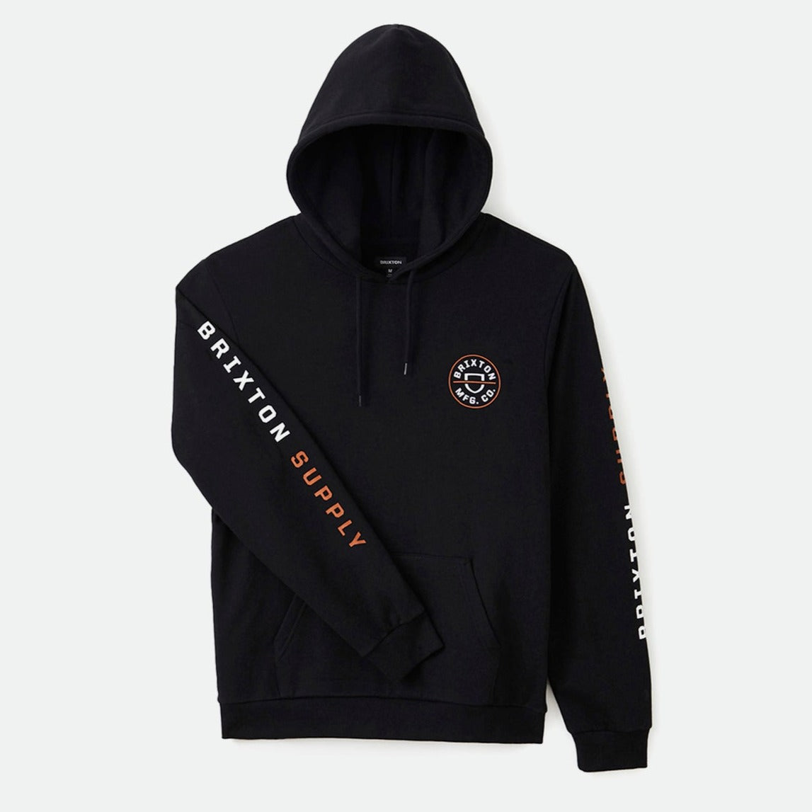 BRIXTON CREST HOOD BLACK/ANTELOPE/WHITE - The Drive Skateshop
