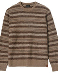 BRIXTON MIDNIGHT CREW SWEATER MULTI NEUTRAL STRIPE